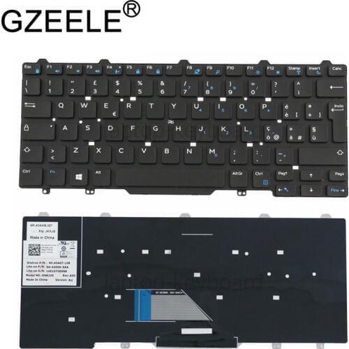 GZEELE New laptop keyboard for Dell Latitude 3340 E3340 7350 5450 7450 IT Italian version without frame