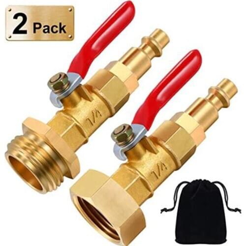 Winterize Blowout Adapter with 1/4" Male Quick Connecting Plug and 3/4" Male GHT Thread 3/4" Female Garden Hose Threading