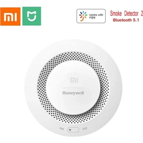 Xiaomi Smoke Detector Honeywell Sensor Mijia Fire Alarm Audible&Visual Alarm Work With Gateway 2 Smart Home Remote APP Control