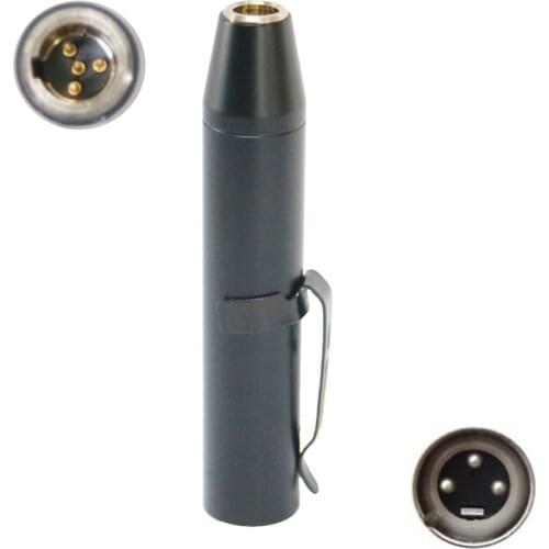 RK100PK Mini 4Pin TA4F to XLR Phantom Power Adapter PreAMP For Shure WL185 WL-93 WL84A PGA31 Beta98 SM35 Microphone Adaptor