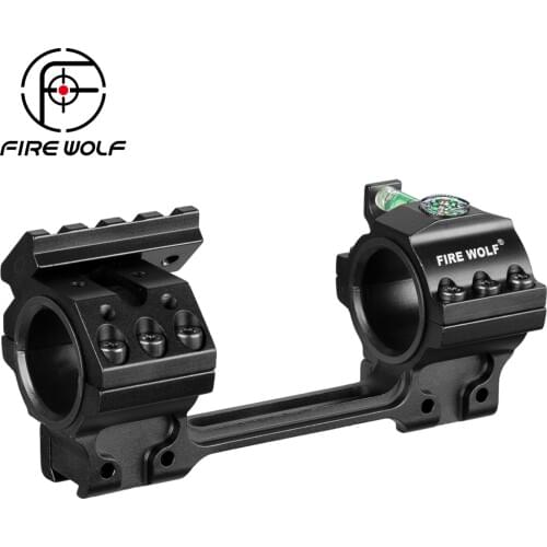 Dovetail Riflescops Siamese Mount 25.4mm/30mm Double Rings Bubble Level 11mm Rail Mounts With Compass Picatinny Rail On Top