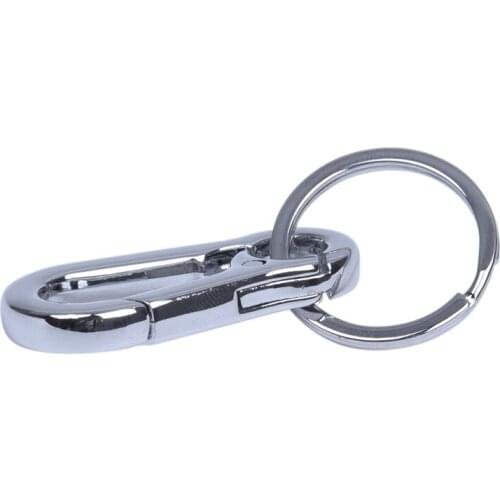 Silver Metal Carabiner carbine Key Ring Keyholder Carrier