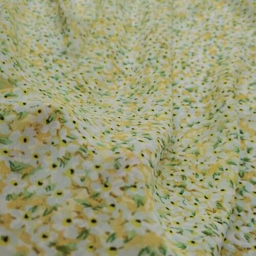 On Sale Chiffon Fresh Flower Printed Fabric Summer Dress Scarf Material