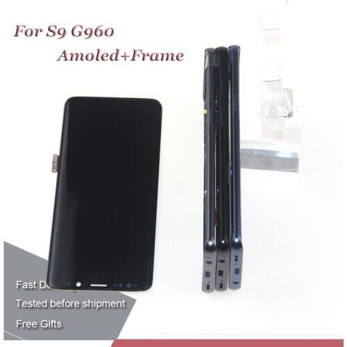 Super AMOLED For Samsung Galaxy S9 G960 G960F S9 Lcd Display +Touch Screen Digitizer LCD with Frame