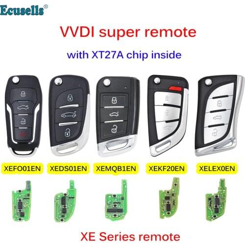 Xhorse VVDI XE series Super Remote XEDS01EN/XEFO01EN/XEMQB1EN/XELEX0EN/XEKF20EN XT27A Chip for VVDI2/VVDI Key Tool Max