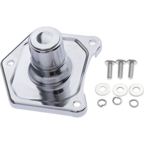 HEAVY DUTY Solenoid Cover Push Button Starter for Harley Twin cam Silver