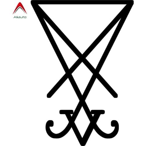 Aliauto Funny Car Sticker Lucifer Sigil PVC Waterproof Reflective Creative Personality Decal Automobiles Accessories,15cm*10cm