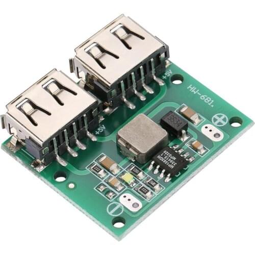 10PCS Dual USB Step DC DC Down Power Supply Module DC-DC 6V-24V to 5.2V 3A Buck Converter Transformer Voltage Regulator Charger