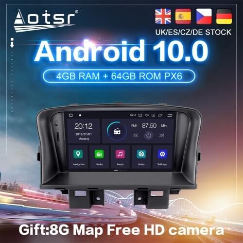 Android 10.0 PX6 For Chevrolet Cruze 2008 - 2015 Car GPS Navigation Radio Auto Stereo DVD Multimedia Player DSP HeadUnit 2Din