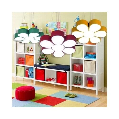 Kindergarten Color Iron Flower Style Lamp Led Eye Protection Classroom Lamp Childrens Room Ceiling Lamp Bedroom Lamp nordic