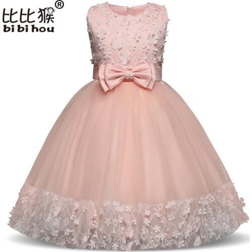 Flower Girl Dresses Children Clothes Shining Floral Party Dress for Girls Kids Wedding Tutu Dress Princess carnival costume BABY