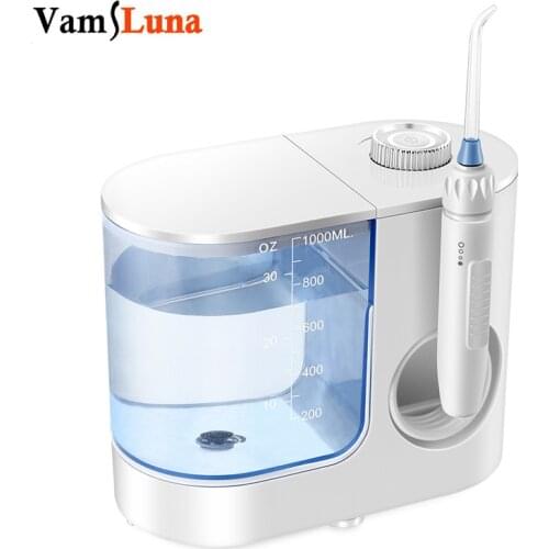 Portable Electric Water Dental Flosser Oral Irrigator Teeth Cleaning Whitening 7 Tips Nozzles 1000ML Capacity Rechargeable