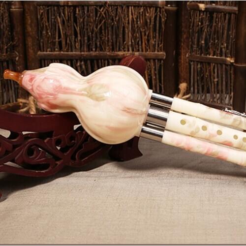 Chinese Hulusi flute C / Bb key bakelite Woodwind Professional Detachable Flute Hulusi with Case for Beginner Music Lovers