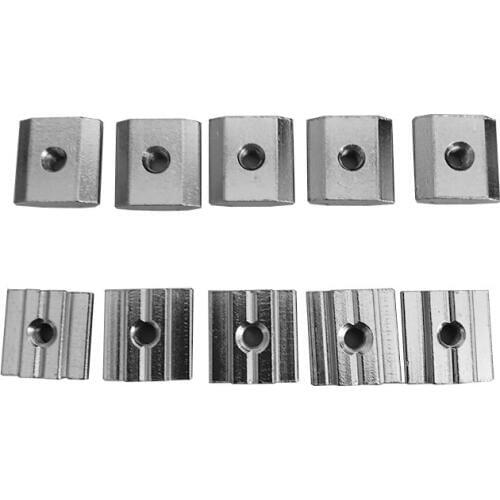 50pcs M3 M4 M5 M6 M8 T Sliding nut Square Nuts Carbon Steel for Aluminum Extrusion Profile 4040 / 4545 series
