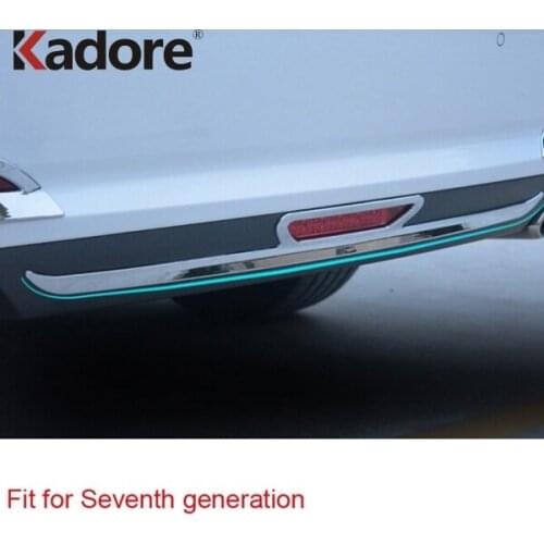 For Hyundai Sonata LF 2015 2016 ABS Chrome Car Rear Door Trunk Box Bottom Trim Tail Bumper Strips Stickers Cover Accessories