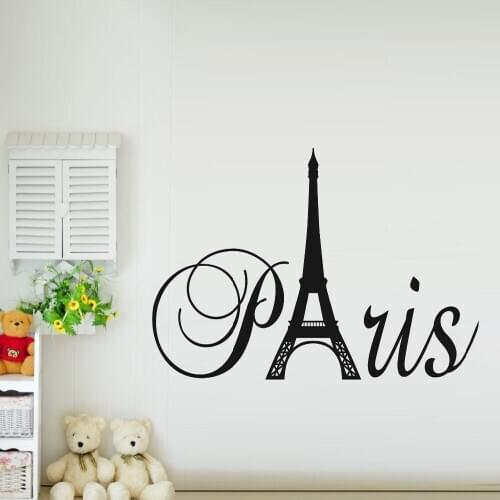 Paris Eiffel Tower Decor Wall Sticker Vinyls Home Decor Living Room Wall kitchen dining & bar Decorations
