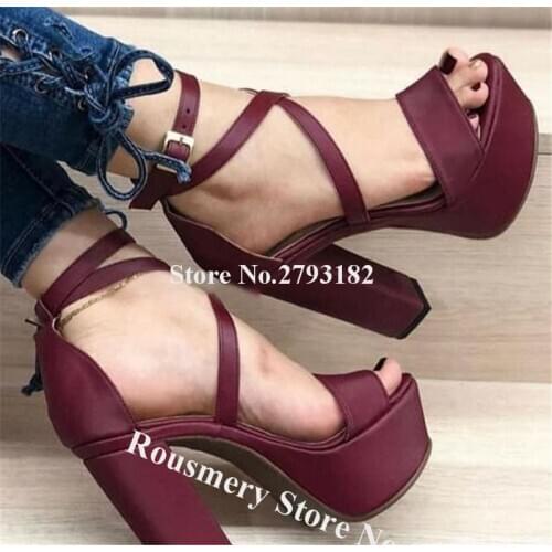 Женские туфли с открытым носом Rousmery China At AliExpress