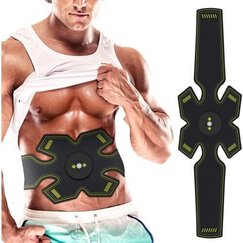 Vibration Abdominal Muscle Trainer Smart Wireless EMS Abdominal Muscle Belt Body Slimming Fat Burning Home Gym Fitness Equipment