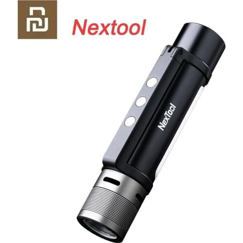 NEXTOOL 6-in-1 1000lm Dual-light Zoomable Alarm Flashlight USB-C Rechargeable Mobile Power Bank Magnetic Camping Work Light