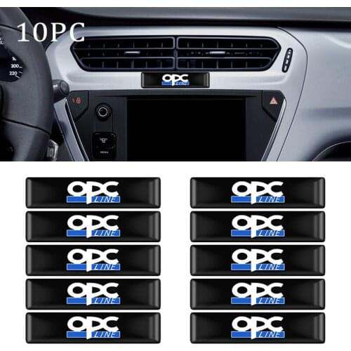 10PC Car Styling 3D OPC LINE Emblem Epoxy Car Sticker Decal Decoration For OPEL Astra h g j Zafira a b Corsa c d Insignia Vectra