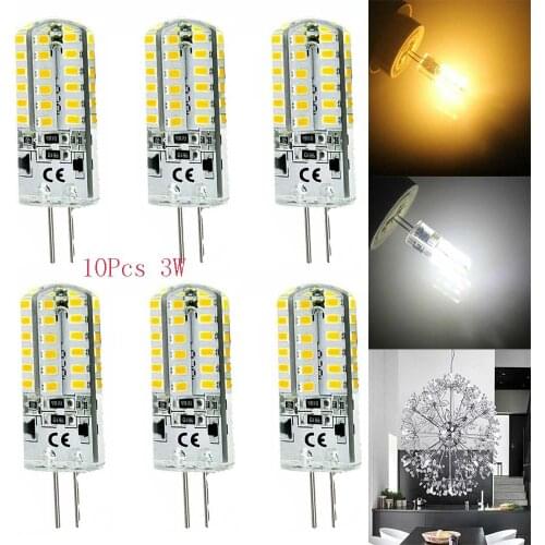 10Pcs/lot Mini G4 Led Bulb 3W 12V/AC220V 3014SMD 42led Silicone Lamp Warm white/White l 360 Degree Angle LED Light