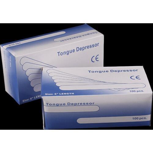 100Pcs Wooden Tattoo disposable Tongue Depressor Bamboo Sticks Tattoo Wax Medical Stick Beauty Health Tool free shipping