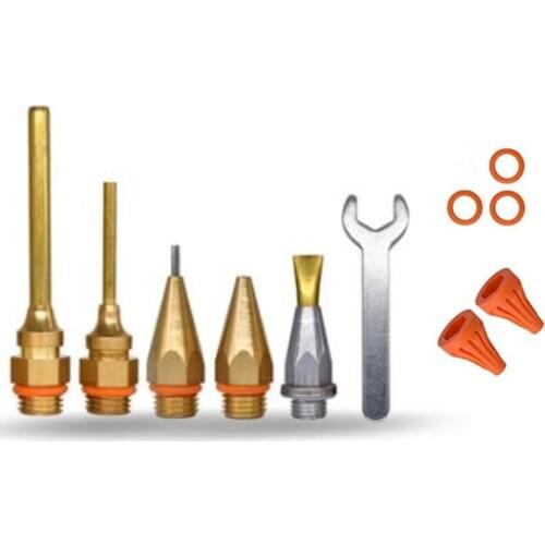 11Pcs Glue Copper Nozzle Small-Bore Long Short Large Diameter Hot Melt Glue Accessories