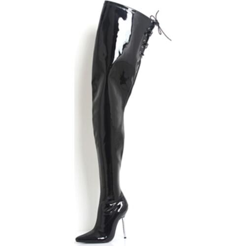 4.72in High Height Sex Boots Party Boots Pointed Toe Stiletto Heel Over-The-Knee Boots US Size 6-13 No.743-3