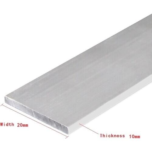 1PC/LOT 6063-T5 Aluminium Alloy Plate Thickness 10mm*Width20mm Article Aluminum Oxidation Length 100-300MM