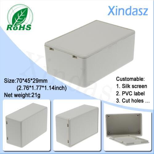 70*45*29mm 2.76X1.77X1.14 Inch Light grey 5 pieces a lot electric junction boxes / electronic enclosure small plastic box