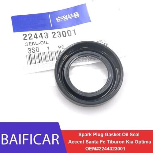 Baificar Brand New Genuine 4PCS Oil Seal Spark Plug Gasket Oil Seal 2244323001 For Hyundai Accent Santa Fe Tiburon Kia Optima