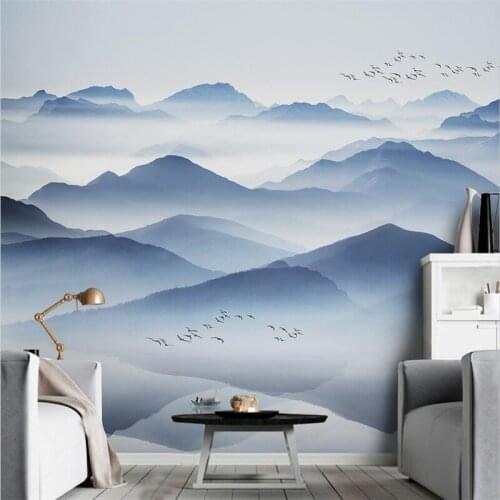 Beibehang custom Modern Ink landscape Photo Wallpaper Living Room TV Backdrop Wall paper 3D Mural Luxury Home Decor Wall Papers