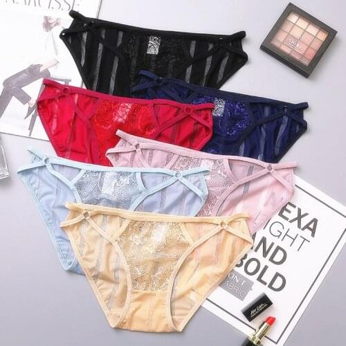 Seamless Panty Comfort Lace Briefs For Women Hollow Out Lace Panties Female Underwear Fashion 6 Colors Panty Set Soft Lingerie