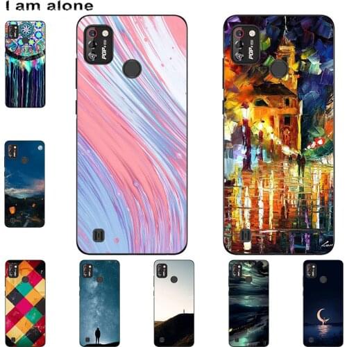 I am alone Phone Case For Tecno POP 4 4 Pro 2020 Bag Fashion Luxury Color Cartoon Printed Paint Mobile