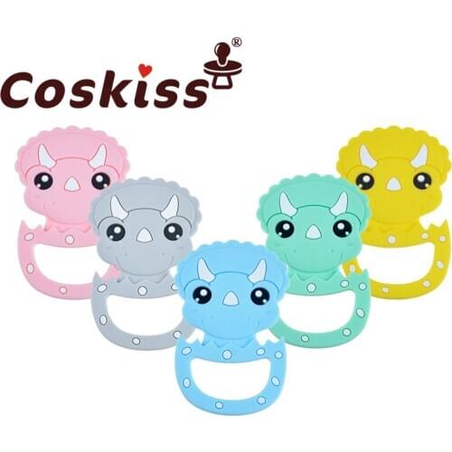 Coskiss Cute Silicone Unicorn 1Pcs DIY Beads BPA Free Silicone Molar Molar Animal Toy Silicone Molar Care Pendant