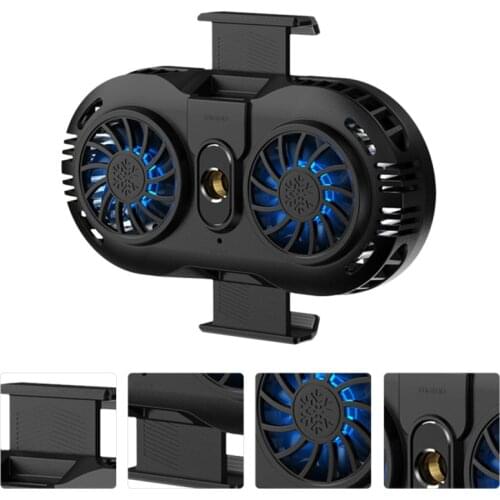Dual Cooling Chip Universal Mini Mobile Phone Cooling Fan Radiator Turbo Hurricane Game Cooler Cell Phone Cool Heat Sink