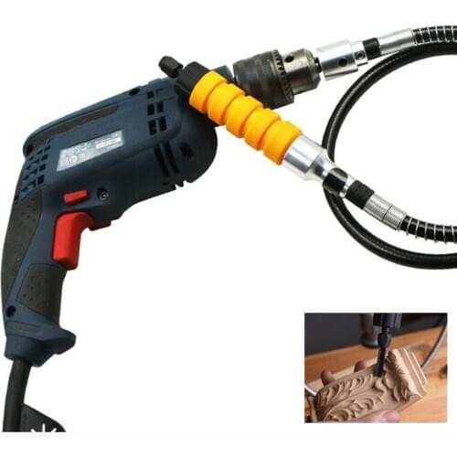 Electric Wood Chisel Carving Tool Set Woodworking Furniture Chisel Carving Knife With 5 Carving Tips Wrench Flexible Flex Shaft