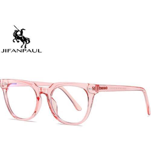 JIFANPAUL Mens and ladies' computer anti-radiation glasses UV400 Blue Light Glasses anti-UV goggles flat mirror blocking glasse