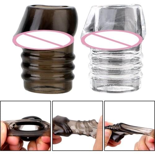 Sex Toys for Men Penis Extender Rings Glans Protector Sleeve Ring Cock Ring Male Chastity Device Time Delay Foreskin Correction