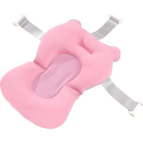 Baby Shower Bath Tub Pad Non-Slip Bathtub Seat Support Mat Safety Security Bath Support Cushion Foldable Soft Pillow