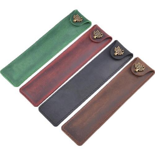Leather Pen Holder Color Options Fountain Pen Pouch Pencil Holder Handmade Ballpoint Pen Protective Sleeve Cover For Office