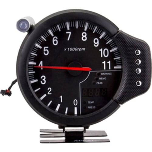 5 Inch 3 In1 Multi-Function 1 to 8 Cylinder Car Tachometer Oil Temperature and Water Temperature Pressure Gauge