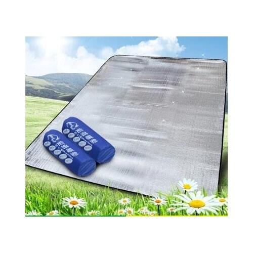 Outdoor camping multi-function double-sided aluminum foil tent sleeping MATS double crawl moistureproof picnic insulating mat