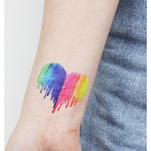 Pack of 20 Heart Sun Stripes Temporary Tattoos Makeup Arm Transfer Stickers