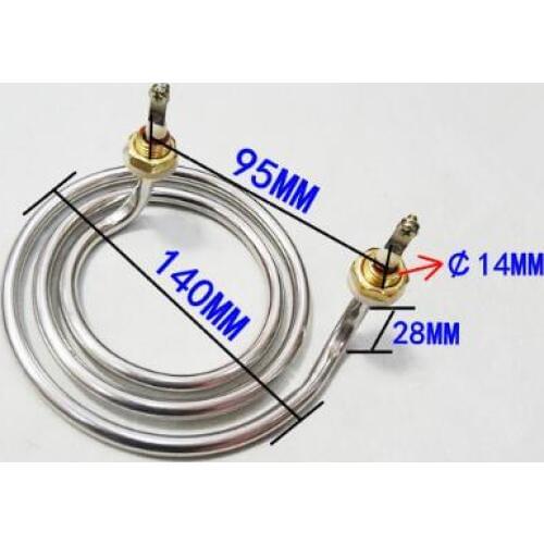 Coil Heating Element Circle Water Heater Pipe AC220V/380V 3KW 201/304Stainless Steel Electric Parts for Water Bucket/Tank