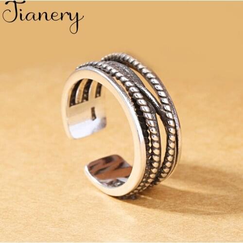 New Arrivals Charming Lines Ring for Women Boho Knuckle Party Rings Gothic Punk Jewelry Gifts for Girls 2021