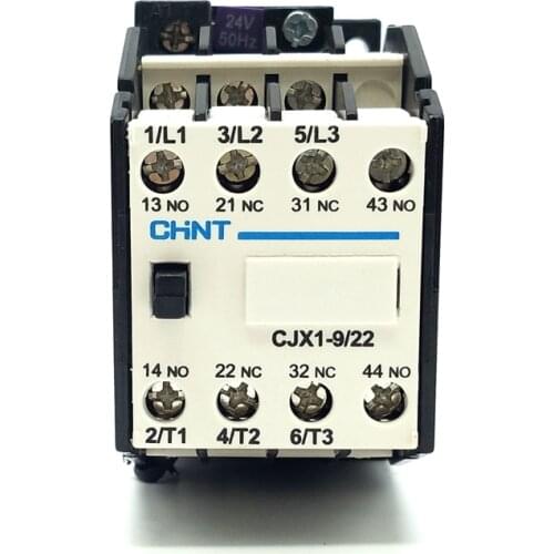 Original CHINT AC Contactor CJX1-9/22 9A 2NO 2NC AC Contactor 3TB AC220V AC110V AC380V AC24V