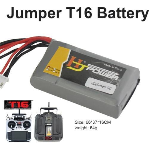 Transmitter Lipo Battery 2000MAH 2S 7.4V for Jumper T16 Remote Control Special Designed for T16