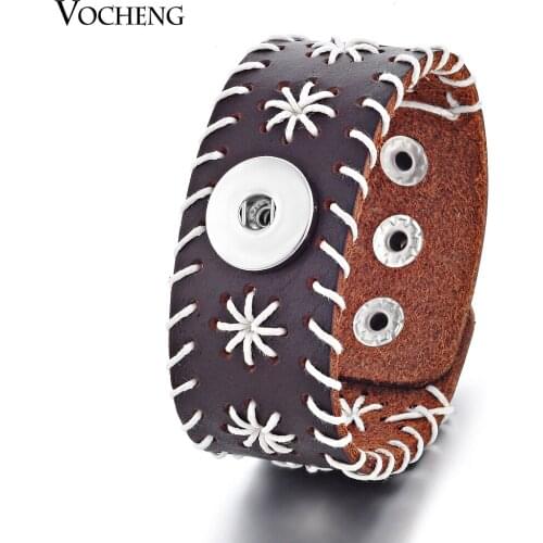 18mm Vocheng Snap Button Charms Jewelry Leather Bangle NN-337