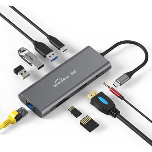 LU USB-C Type C 3.1 Splitter 3 Port USB C HUB to iUSB 3.0 Adapter for MacBook Pro USB C HUB Laptop Docking Station